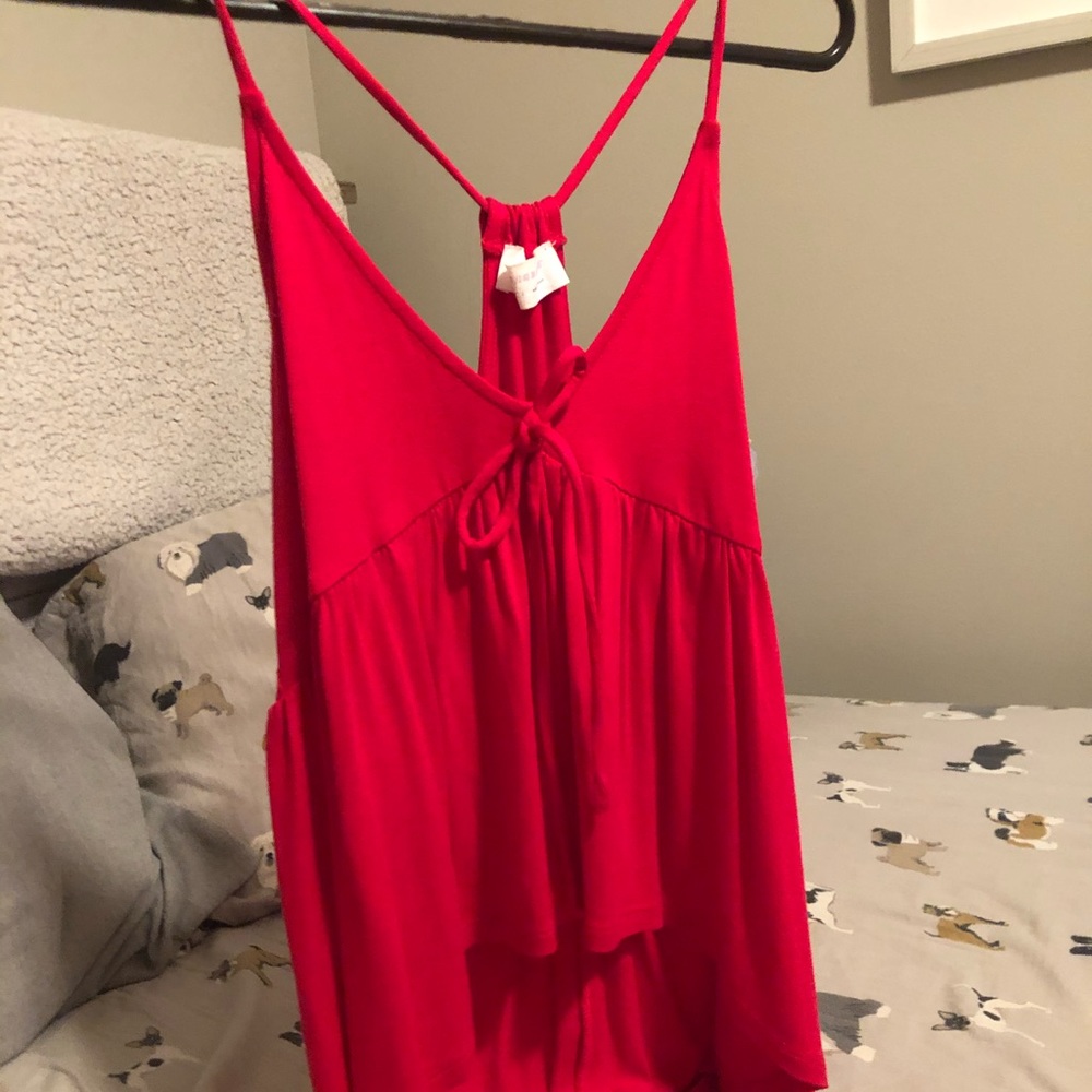 Red tank top